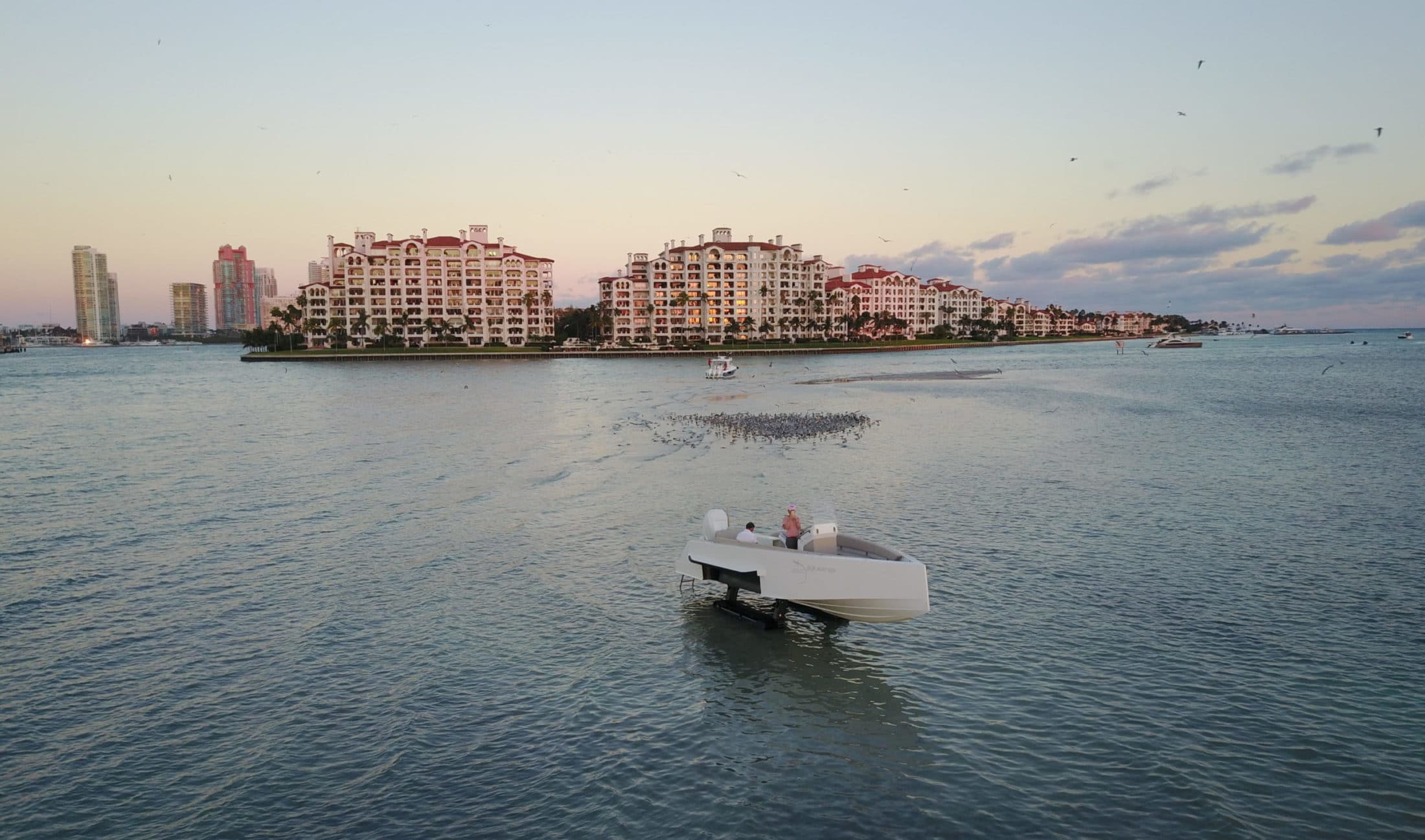 Amphibious boat at sea in Florida