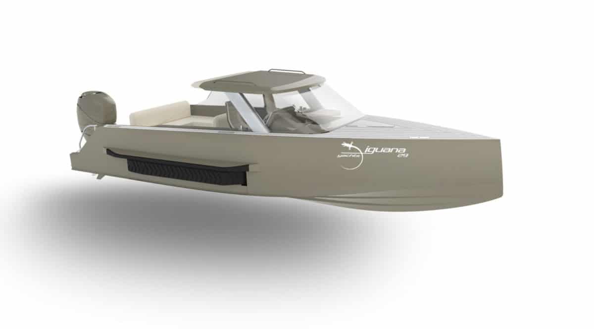 Side view of the Iguana Commuter boat