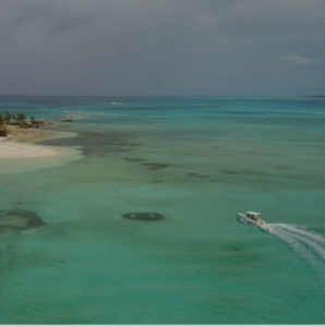 Amphibious boat in the Bahamas