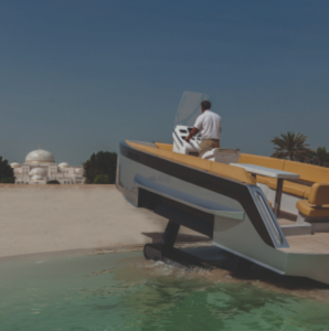 Iguana boat ready to land on the beach