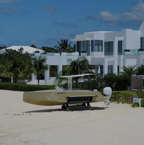 Beachfront property with an Iguana boat